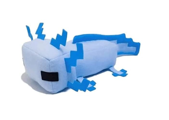HQRYSH Axolot Plush Stuffed Toy Soft Pillow, Suitable for Video Game Enthusiasts, Children's Birthday Parties, Christmas Holiday Preferred Gift (Blue) thumbnail 4