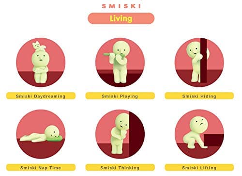 Dreams Smiski Glow in The Dark Mini Figure Set: Bed + Living Series, 2 Assorted Blind Box thumbnail 2