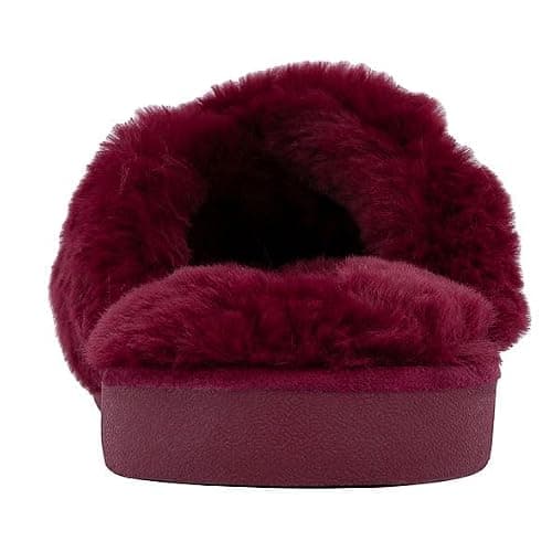 Juicy Couture Women's Faux Fur Slide Sandal Slippers, Open Toe, Comfortable Indoor Outdoor House Shoes thumbnail 5