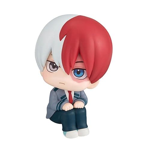 MHA Look up Figures Izuku Midoriya Action Figure Sitting Pose 3.94" Cute Anime Figurine Todoroki Shouto Figure Statue Collectibles Gift thumbnail 6