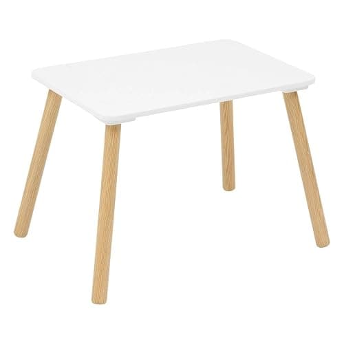 Atmosphera - Ensemble de Table et Chaises Enfant Alex - 3 Pièces (1 Table + 2 Chaises) - Plateau Résistant à l'eau - Mobilier de Chambre, Salle de Jeux - Fille et Garçon - Bois, Bords Arrondis, Blanc thumbnail 4