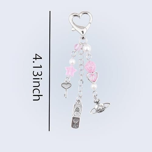 Guqqeuc Y2k Aesthetic Keyring for Car Keys Butterfly Star Keychain for Bag Handbag Y2k Aesthetic Heart Bow Bag Charms for Women Girls thumbnail 3
