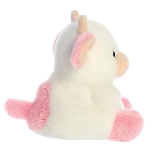 Aurora, 33765, Palm Pals Belle Strawberry Cow 5In, Soft Toy, White & Pink thumbnail 3