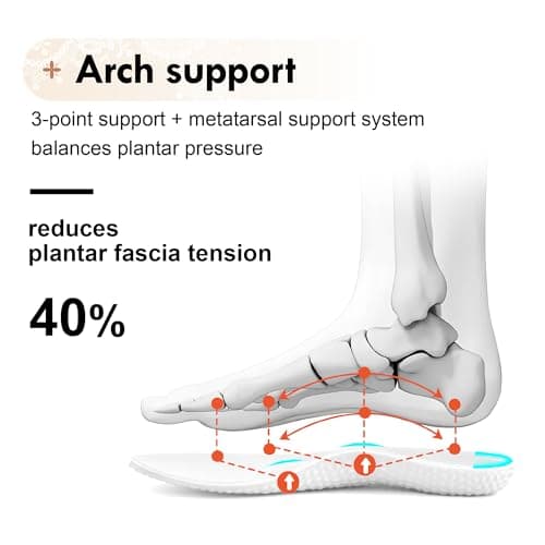 JACKSHIBO Women's Ribbon Lace-Up Fashion Sneakers Arch Support Gum Sole Tennis Walking Shoes with Memory Foam thumbnail 3