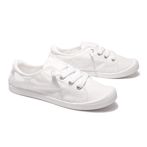 Women's Slip On Canvas Sneaker Low Top Casual Walking Shoes Classic Comfort Flat Fashion Sneakers thumbnail 6