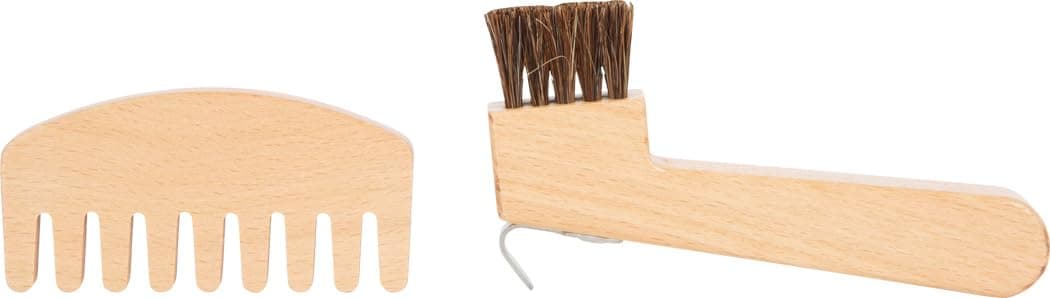 small Foot Spielzeug Pferdepflege-Set Hobby Horse mit Tasche, kindgerechte Utensilien aus Holz, Zubehör für das Pferdespiel, 12419 thumbnail 10