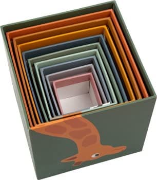 small foot Stapelwürfel "Safari", Motorikspielzeug, Sortierspiel zum Zählen lernen, für Kinder ab 12 Monaten, 11957 thumbnail 5