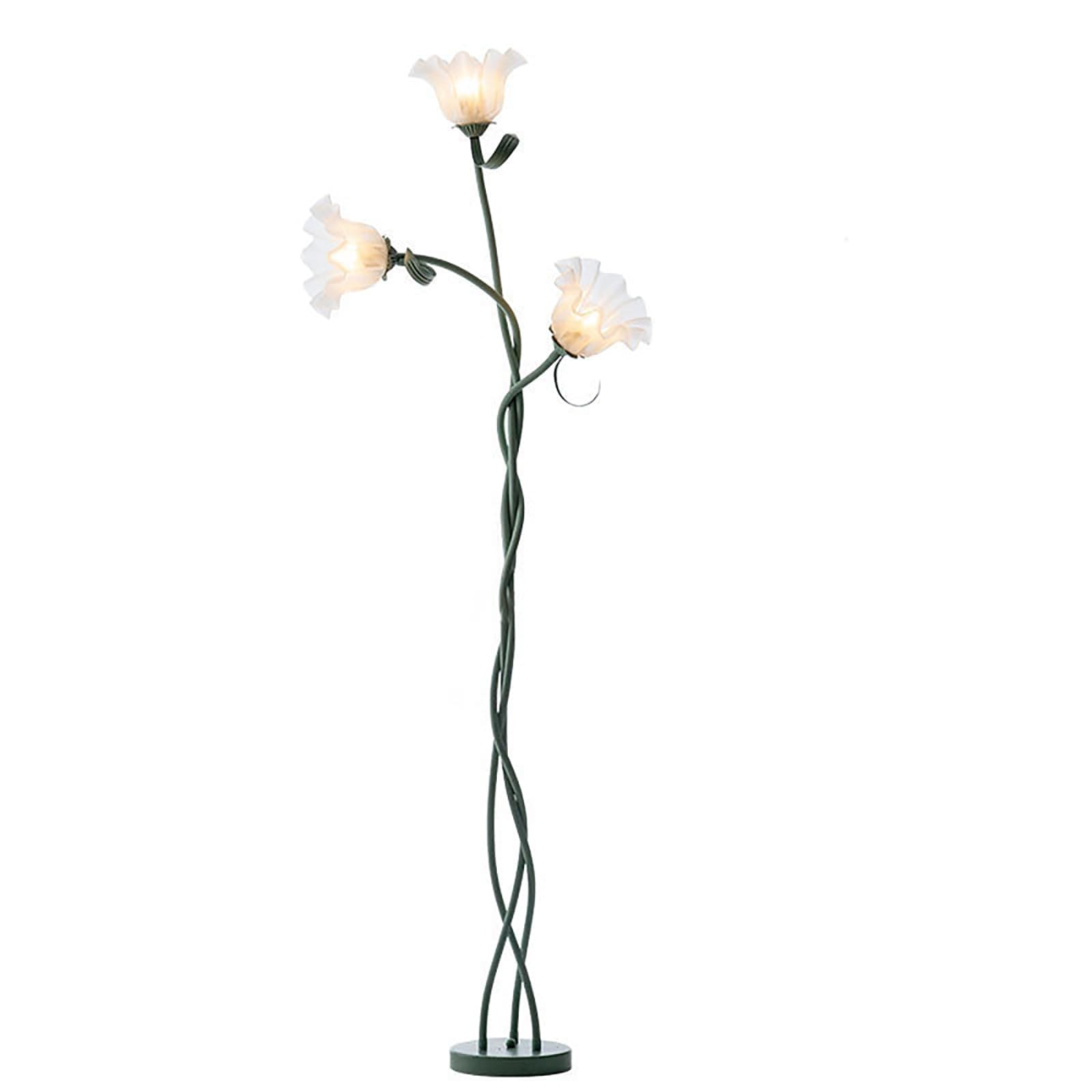 Vintage Flower Floor Lamp, High 170 cm, 3 Colour Modes, Flexible Neck, DIY Modern Corner Standing Lamp, Green thumbnail 7