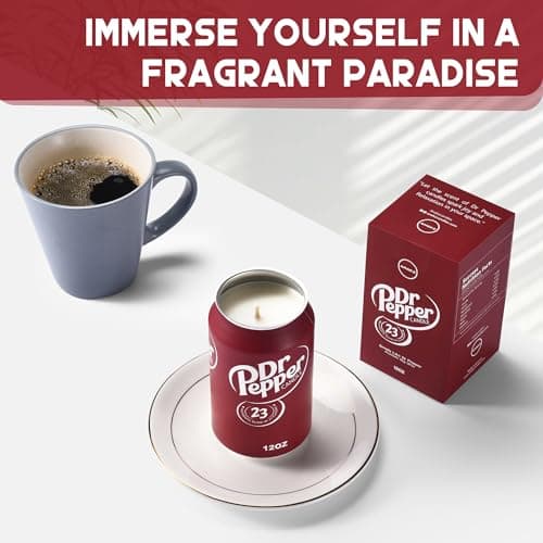 Doctor Pepper Candle - Smells Like the Real Soda - Cute Candles for Cool Gifts - Funny Candles for Any Occasion - Cute Things for Aesthetic Room Decor - Cool Candle for Cool Things thumbnail 6