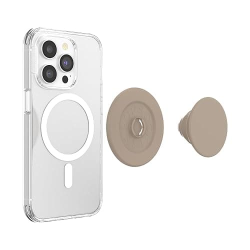 PopSockets Phone Grip for MagSafe with Kickstand, Magnetic Stand, Swappable Top, Secure Hold for iPhone MagSafe Cases, Phone & Tablet Grip, Cute PopSockets - Soft Touch Latte thumbnail 5