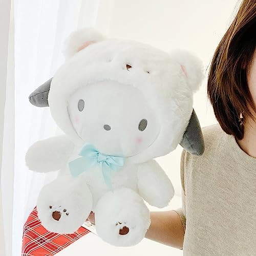 MJJAOQYF Cartoon Kawaii White Bear Cross-Dressing Series Plush,Soft Plush Doll Cute Soft Toys, Plush Pillow Stuffed Animals Toy Birthday Gifts for Girls Kids (White) thumbnail 5