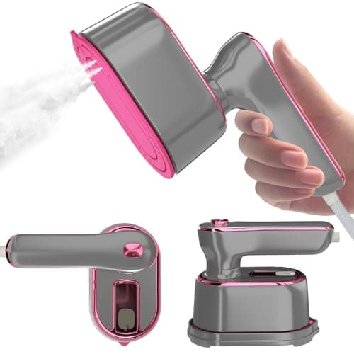 Travel Steamer Iron for Clothes Mini - Portable Ironing Machine Travel Small Size Portable Steamer Travel College Dorm Home Essentials (LightGrey) - Image 1