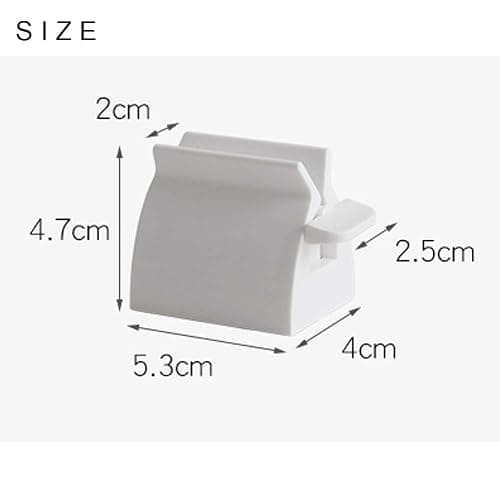 Toothpaste Roller Squeezer Set of 2 Rolling Tube Toothpaste Holder Stand Bathroom Organizer (White) (2Pack-White) thumbnail 3