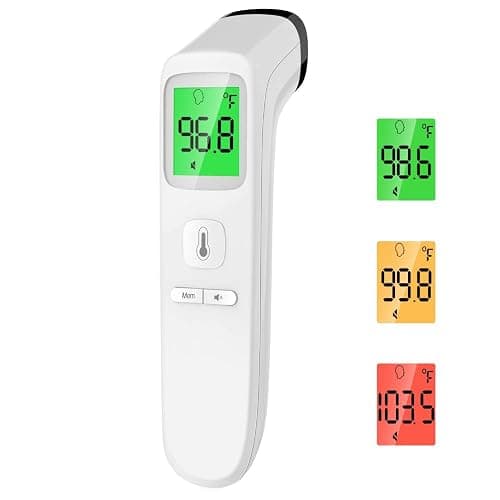 ANMEATE No-Touch Forehead Thermometer for Adults, Infrared Digital Thermometer for Kids, Touchless Baby Thermometer, Accurate Reading with Large Display, Mute Mode, Memory Recall, Fever Alarm - Image 1