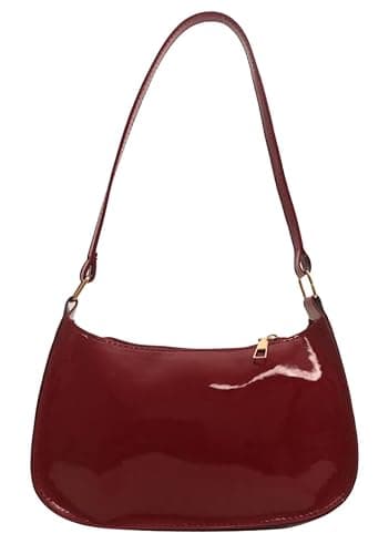 Patent Leather Clutch Purse Shiny Evening Handbags for Women Armpit Shoulder Bag MINI Hobos - Image 1