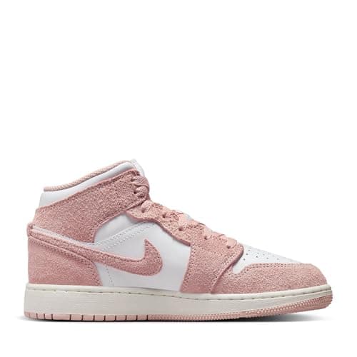 Air Jordan 1 Mid SE Big Kids' Shoes (FN7432-161, White/Sail/Legend Pink) Size 6.5 thumbnail 3