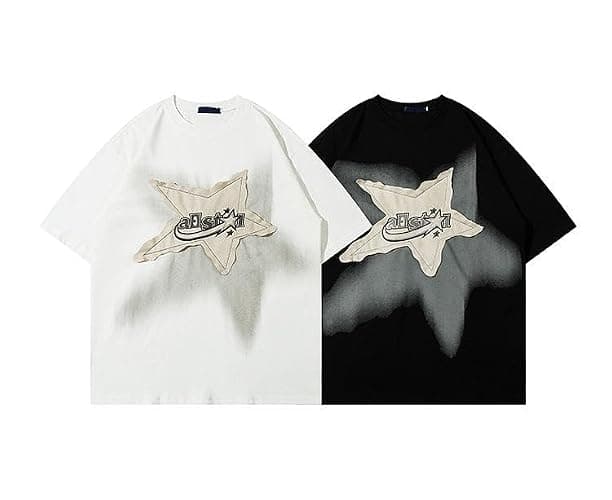 Ponitrack Graphic Tees Men Y2k Oversized T Shirts Women Vintage Tees Summer Tops 90s Grunge Short Sleeve Streetwear Unisex thumbnail 5