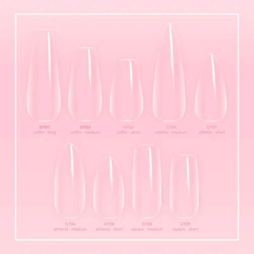 Kiara Sky Soak Off Gelly Tips 500 pieces - Square Short - Square Short thumbnail 2