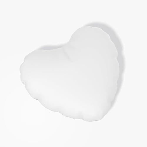 Jiuqianli Heart Pillow,Velvet Ruffed Love Bow Heart Shaped Throw Pillows Home Decoration Cushion for Sofa Bed Living Room (White) thumbnail 5