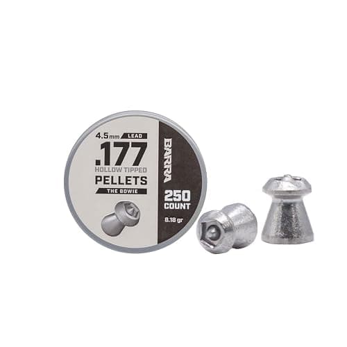 Barra Airguns Bowie Hollow Tipped Pellets for Pellet Gun, 0.177 Caliber 4.5mm Pellet, Hunting Grade, Powerful Penetration for Small Game Hunting, Increased Accuracy, 250 Count thumbnail 4
