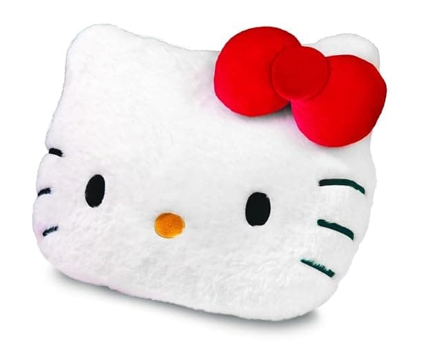 Hello Kitty Weighted Massage Pillow – Ultra-Plush Fabric, Soothing Vibrations, Battery Powered for Relaxation & Comfort – Perfect for Nighttime Routine or On-The-Go Use - Red - Image 1