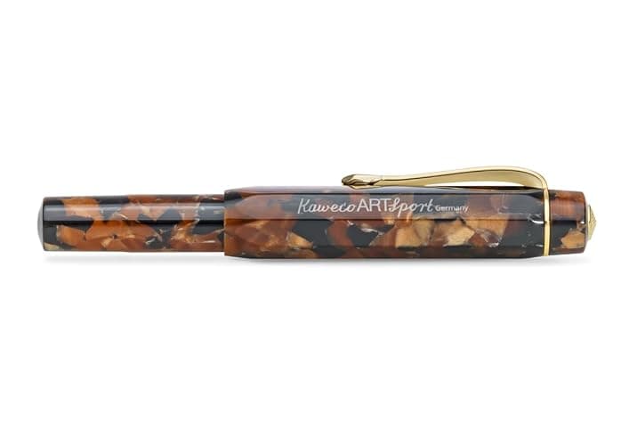 Kaweco ART SPORT Fountain Pen Hickory Brown - Exclusive Acrylic With Steel Nib, Metal Box - 12.5 cm, F (Fine) thumbnail 2