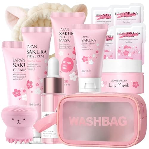 Japan Sakura Skin Care Set For Teens Gift - All In One Set Skin Care For Kids 10 -12- Kids Skin Care Set For Girls Ages 8-12 - Skincare For Girls 10-12 - All In One Teen Skin Care - Hydrating - Image 1