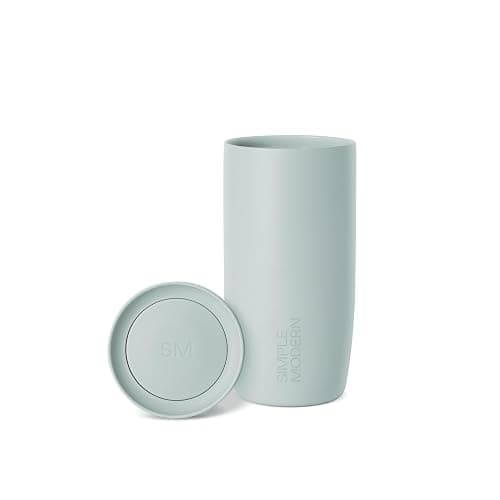Simple Modern Travel Coffee Mug Tumbler with 360° Lid | Ceramic-Lined Insulated Stainless Steel Cold Brew Iced Coffee Cup | Gifts for Women Men Her Him | Voyager Signature | 16oz | Sea Glass Sage - Image 1