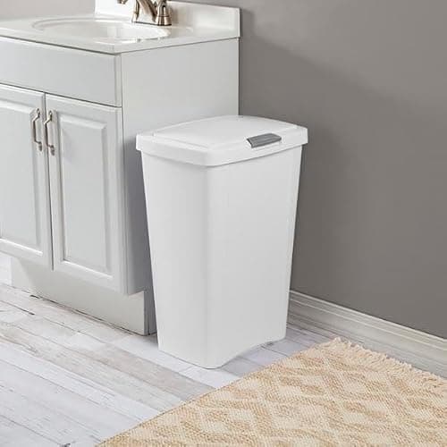 STERILITE 10458004 Touch Can, White, 13 Gallon thumbnail 5