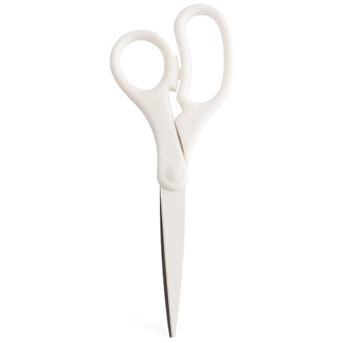 JAM PAPER Multi-Purpose Precision Scissors - 8 Inch - White - Ergonomic Handle & Stainless Steel Blades - Sold Individually - Image 1