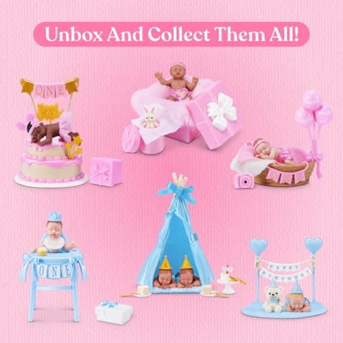 My Mini Birthday Series 1 by ZURU – Collectible Mystery Capsule Baby Doll with Birthday Party Theme, Accessories & Playset, UNbox Celebration Surprises for Girls & Collectors. thumbnail 3