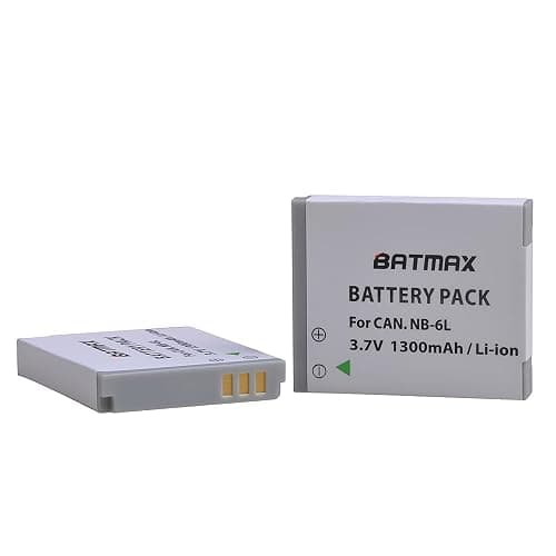 Batmax 2Pcs 1300mAh NB-6L NB 6L NB-6LH Battery + LCD USB Charger for Canon PowerShot S120, SX170 is, SX260 HS, SX280 HS, SX500 is, SX510 HS, SX520 HS, SX530 HS, SX540 HS, SX600 HS, SX610 HS, SX700 HS thumbnail 3
