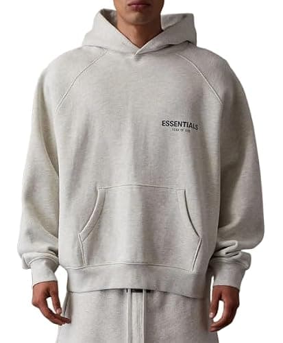 Essentials Pullover Hoodie, Cotton Blend, Adult Unisex, Oversized Men Size, One Size Down thumbnail 4
