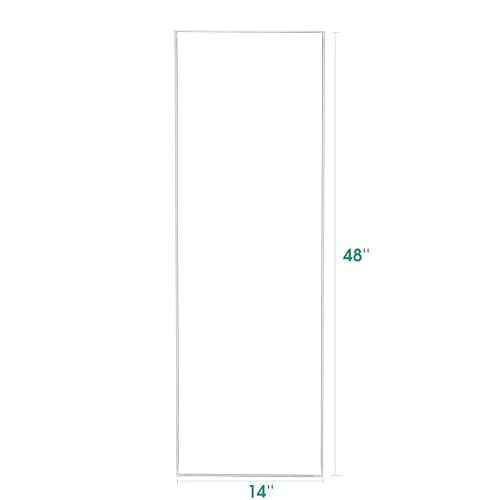NEARBYSD 48"x 14" Door Mirror, Full Length Wall Mounted, Over The Door Mirror, Full Body, Hanging Rectangle-White thumbnail 2