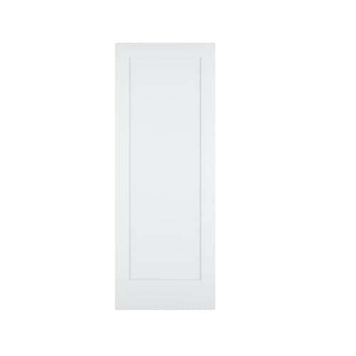 JUBEST 30"x80" 1-Panel Shaker Style White Primed Hollow Core Interior Molded Door Slab, Pre-Assembled Interior Door for Pantry, Laundry, Closet as Prehung, Bypass, Pocket Door, NOT Included Hardware thumbnail 6