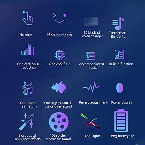 Voice Changer Set,I9 Multifunction Portable Recording Mini Sound Card,8 Different Sounds,High Device Compatibility,for Game Music Recording,Phone Computer Sound Changer(English Version) thumbnail 5