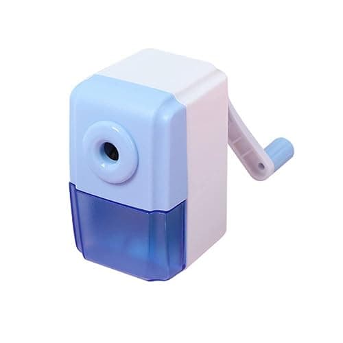 QIRUIRED Pencil Sharpeners Manual Sharpener Desktop Colored Pencil Sharpener Handheld Children Kids Gift School Stationery Office Students Supplies (Blue) - Image 1