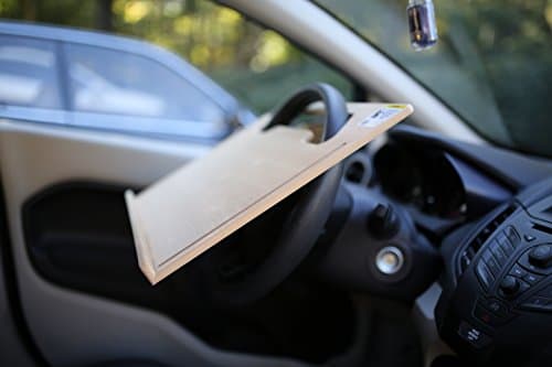 The Executive steering wheel desk measures 17” 3/4” × 13 7/8” provides a stable surface for most laptops, tablets, phones, and paperwork. thumbnail 4