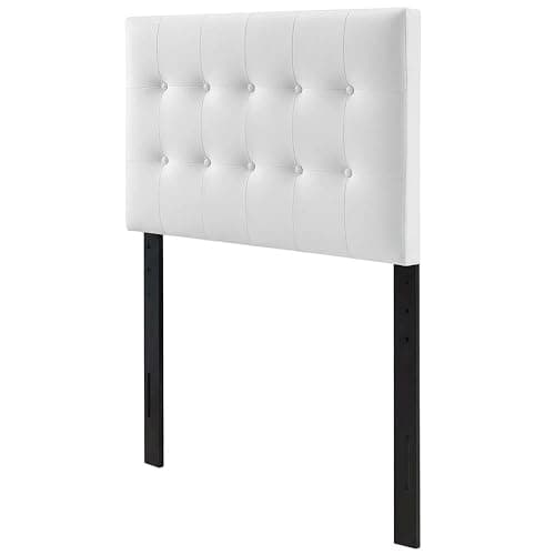 Furnifact Vinyl Twin Headboard Upholstered Design, Durable Construction, Stylish Bedroom Accent, Easy to Install, Comfortable Support for Twin Beds - Image 1
