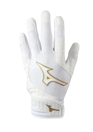 Mizuno Finch Softball Padded Batting Gloves | Pair | Adult and Youth | Nonslip Palm | Padded ShockPalm | FlexMesh Back | QuikAdjust Wrist Tab - Image 1