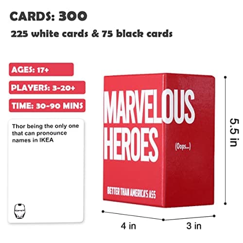 Marvel Heroes Card Game Card Games for Adults and Family, Party Games for Game Night -  thumbnail 4