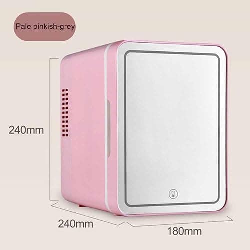 Blendra 4L Pink Mini Fridge for Bedroom,Small Skincare & Cosmetics Beauty Fridge with LED Mirror,For Home,Office, Travel,220V AC/12V DC thumbnail 3