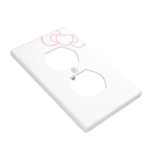 Light Switch Cover, Kawaii Room Decor, Duplex Outlet Covers White Wall Plate, Bedroom Decorative, for Fans Girls Kids Birthday Easter Gifts, Pink Cute Bow thumbnail 3