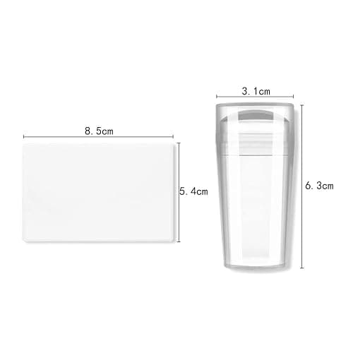 Jelly Silicone Nail Art Stamper Scraper with Cap Transparent Stamping Polish Transfer Templates Tools Manicure,Clear Silicone French Tip Nail Stamp thumbnail 2