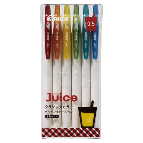 PILOT Juice Classic Color Set, Gel Ink Rollerball Pens, Fine Point 0.5mm, Assorted Colors, Pack of 6, LJU-15-6CC - Image 1