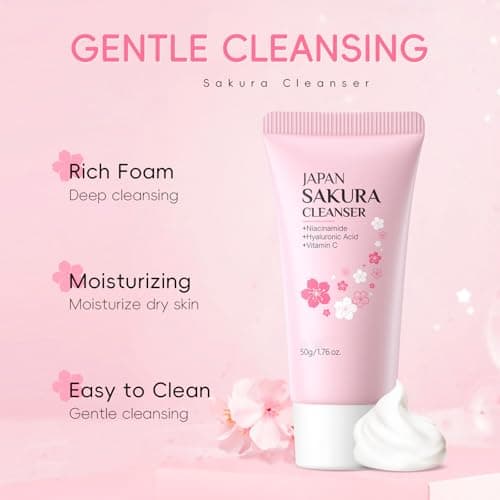 Japan Sakura Skin Care Set For Teens Gift - All In One Set Skin Care For Kids 10 -12- Kids Skin Care Set For Girls Ages 8-12 - Skincare For Girls 10-12 - All In One Teen Skin Care - Hydrating thumbnail 4