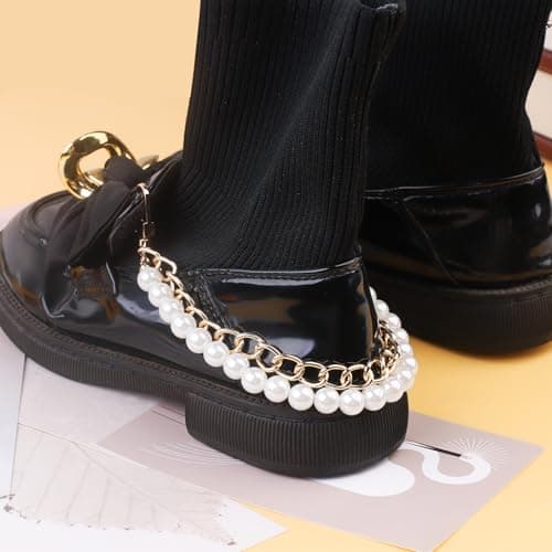 Gegraterwa Purse Chain Pearl Bag Chains Purse Charms with Gold Straps Bag Charms for Handbags(1) thumbnail 7