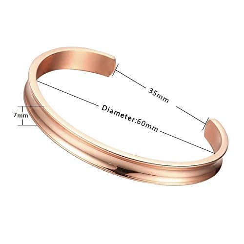 Zuo Bao Hair Tie Bracelet High Polishing Stainless Steel Grooved Cuff Bangle for Women thumbnail 2