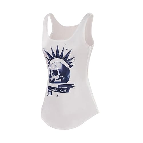 VintageCos Game Life Cosplay Strange Price Costume White Sleeveless Shirt Vest Tops Female Halloween thumbnail 2