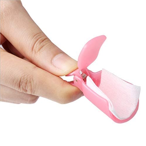 HiMo 10PC Plastic Acrylic Nail Art Soak Off Cap Clip UV Gel Polish Remover Wrap Tool (Pink) thumbnail 5